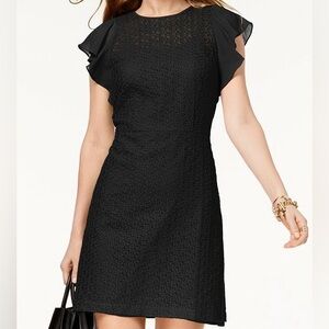 MK Black Textured Mini Dress